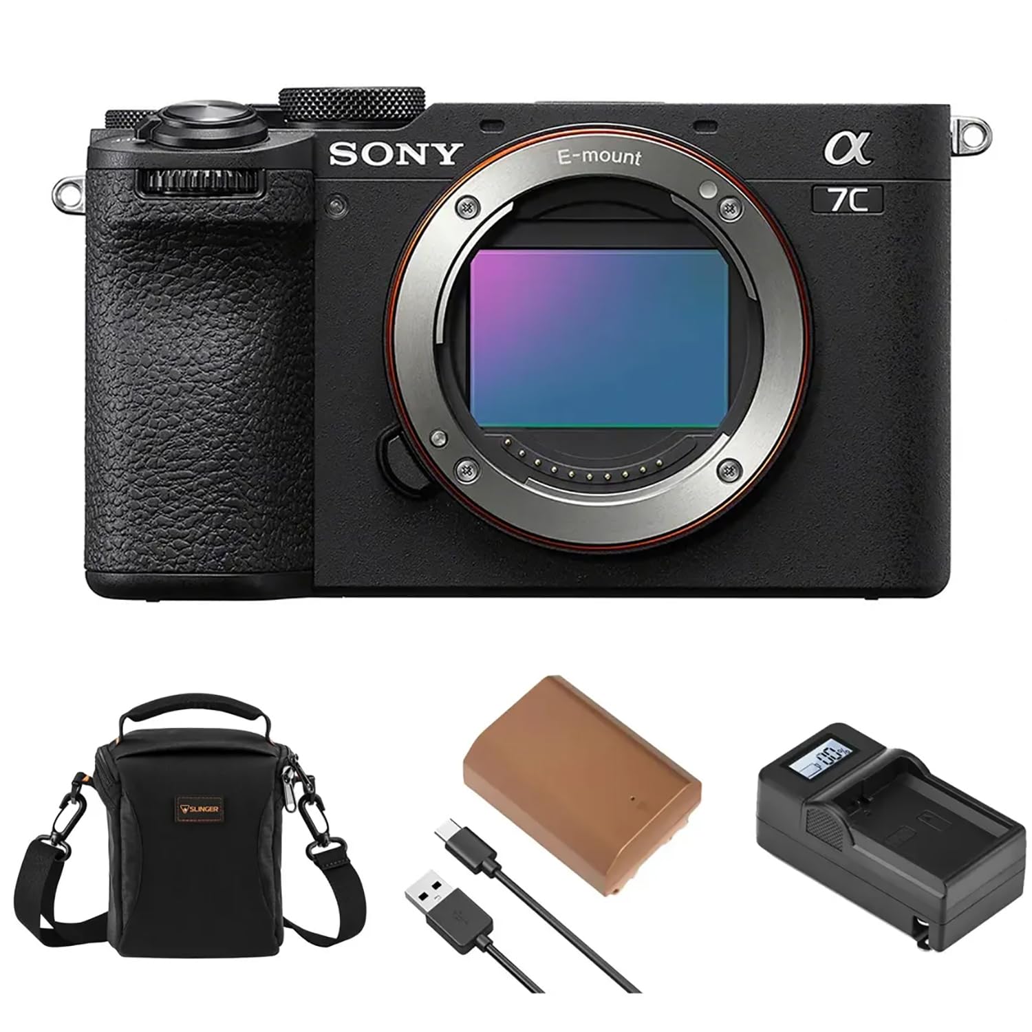 Ruu 　Sony α7CⅡ 本体&バッテリーのみ Amazon.com : Sony Alpha a7C II Mirrorless Camera, Black, Bundle